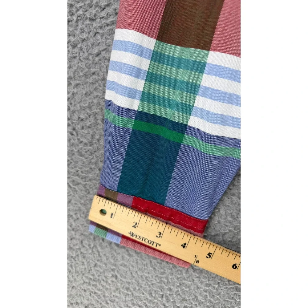 Polo Ralph Lauren Men L Classic Fit Patchwork Plaid Button Down Shirt Multicolor